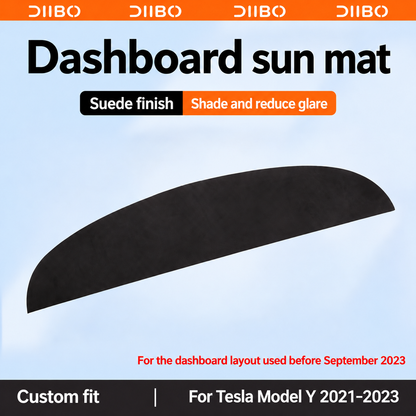 Dibo sun mat and shade options - Model Y 2021-2023 / dashboard mat