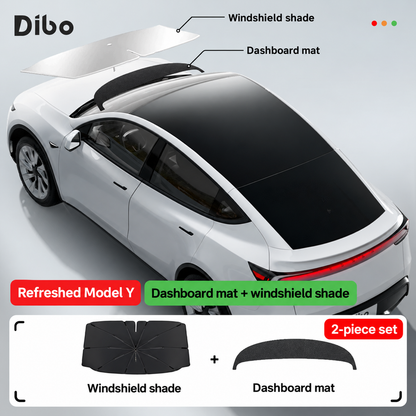 Dibo sun mat and shade options - Model Y refreshed / dashboard mat + windshield shade