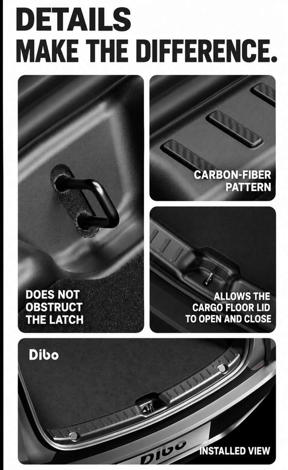 Dibo Trunk Sill Protector for Tesla Model Y / Model 3 / Model Y L – English product detail 6