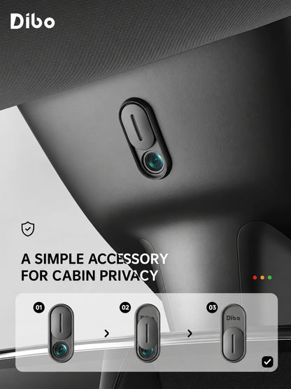 Dibo Sliding Cabin Camera Privacy Cover for Tesla Model 3 / Model Y / Model Y L – English product detail 3