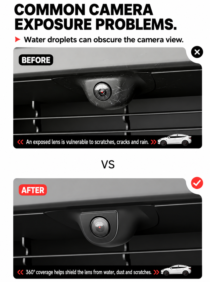 Dibo Camera Protective Covers for Tesla Model Y / Model Y L / Model 3 – English product detail 4