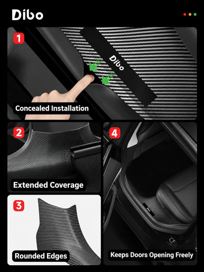 Tesla Model 3 & Model Y Door Sill Guards – Molded protection with an integrated fit
