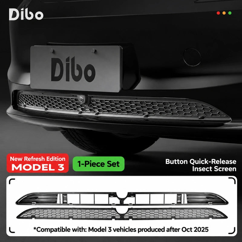 Tesla Model 3 & Model Y Front Grille Insect Guard – Match the bumper and camera configuration
