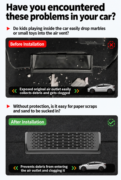 Tesla Model 3 & Model Y Under-Seat Vent Covers – Specifications and installation details
