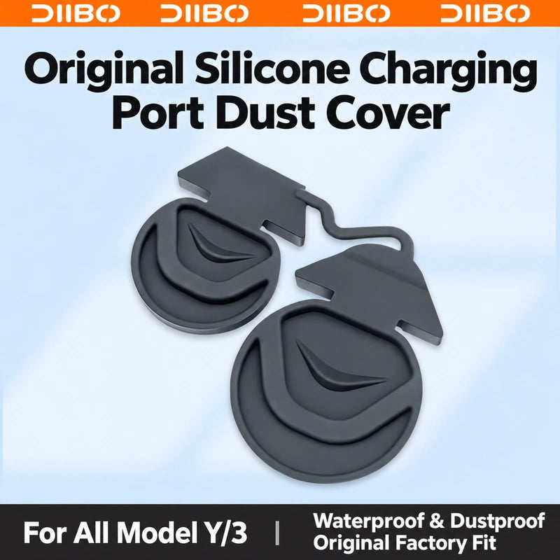 Tesla Model 3 & Model Y Tethered Charge Port Caps – Linked silicone design