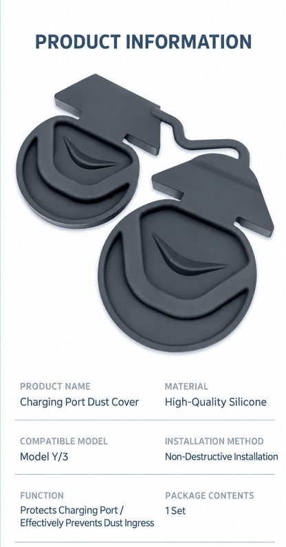 Tesla Model 3 & Model Y Tethered Charge Port Caps – Specifications and installation details