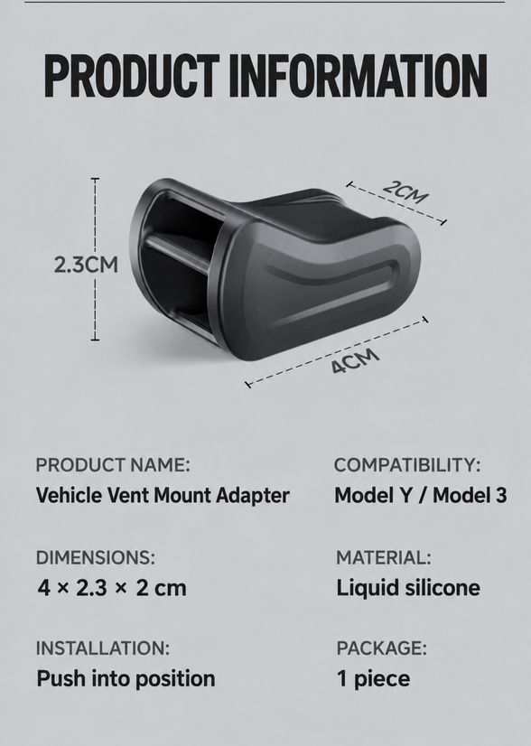 Tesla Model 3, Model Y & Model Y L Air Freshener Clip Adapter - English product detail 6