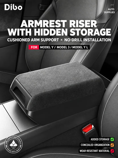 Tesla Model 3, Model Y & Model Y L Armrest Riser with Storage - English product detail 3
