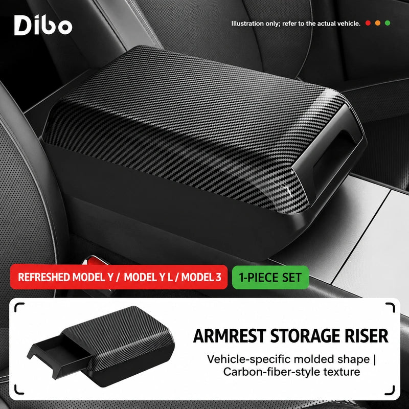 Tesla Model 3, Model Y & Model Y L Armrest Riser with Storage - English product detail 6
