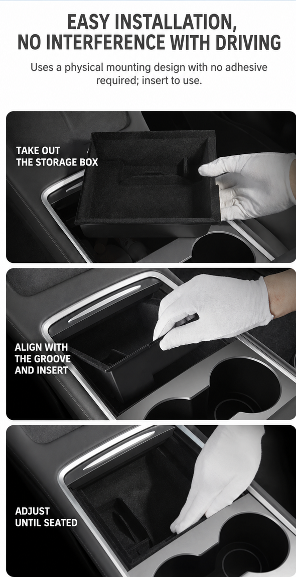 Tesla Model 3 & Model Y Console Organizer Trays | Dibo - English product detail 6