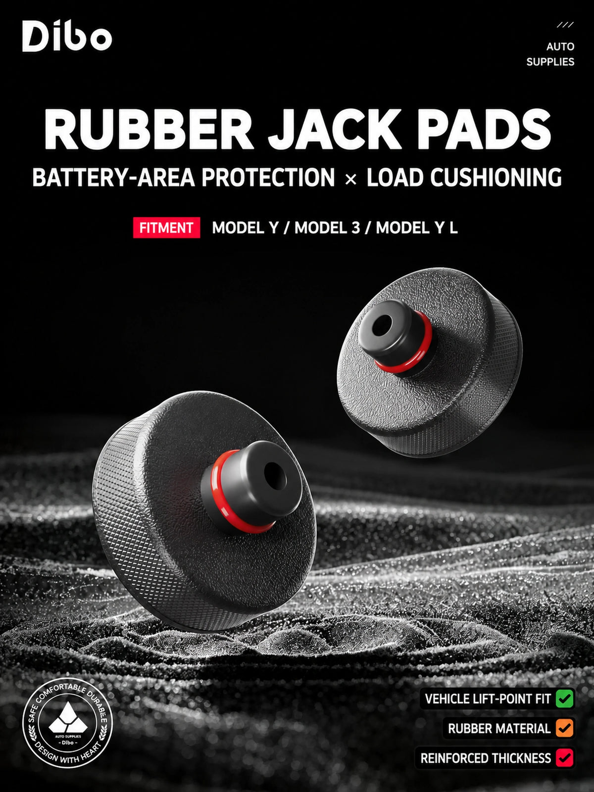 Tesla Model 3, Model Y & Model Y L Jack Pads | Dibo - English product detail 4