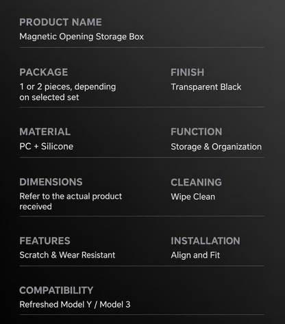 PC and silicone magnetic storage box specifications