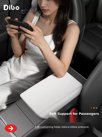 Soft-touch silicone armrest cover in use