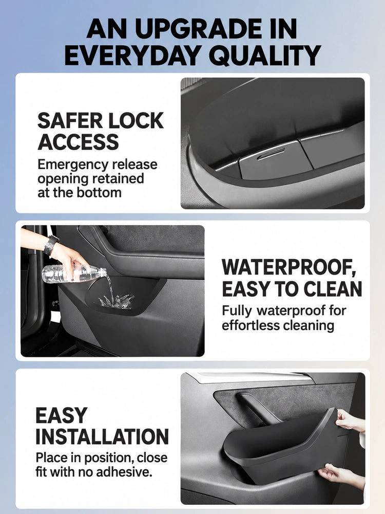 Tesla Model 3 Highland & Model Y Door Pocket Liners | Dibo - English product detail 5