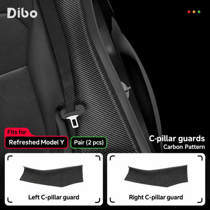 Refreshed Model Y / C-pillar guards - pair / carbon pattern