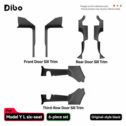 Model Y L six-seat / front + rear + third-row sill set / original-style black