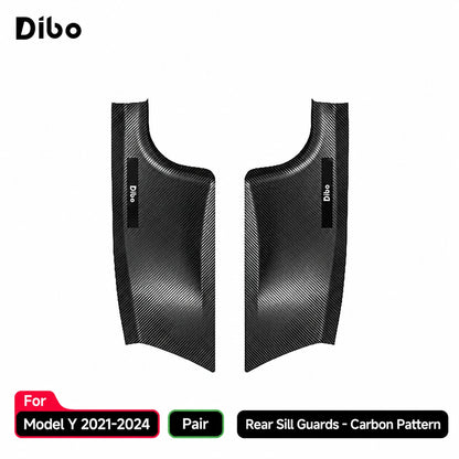 Model Y 2021-2024 / rear sill guards - pair / carbon pattern