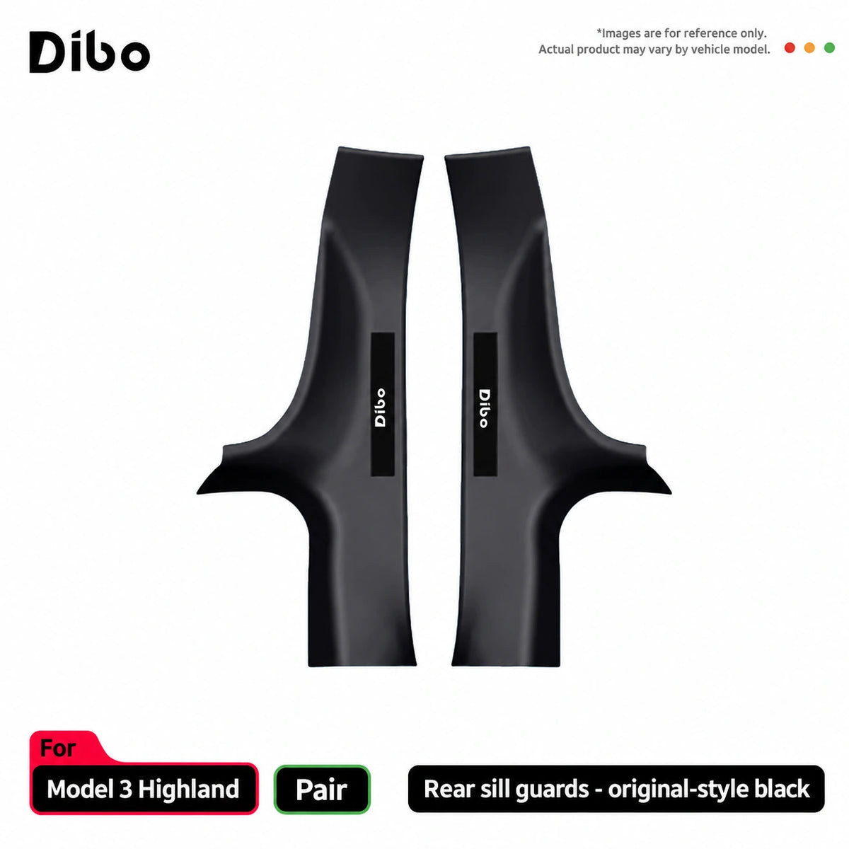 Model 3 Highland / rear sill guards - pair / original-style black