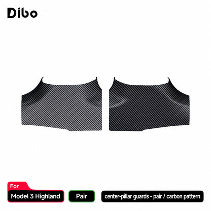 Model 3 Highland / center-pillar guards - pair / carbon pattern