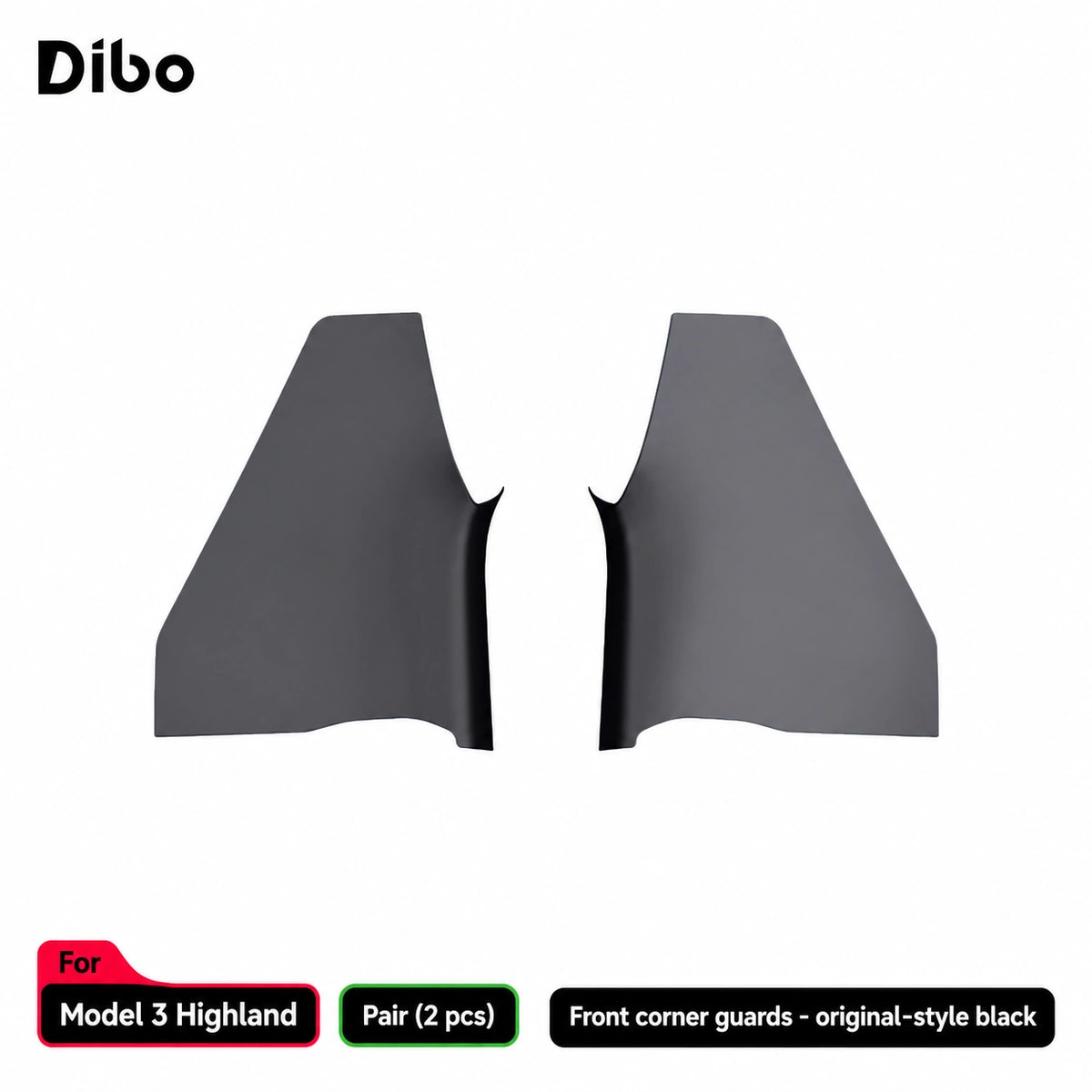Model 3 Highland / front corner guards - pair / original-style black