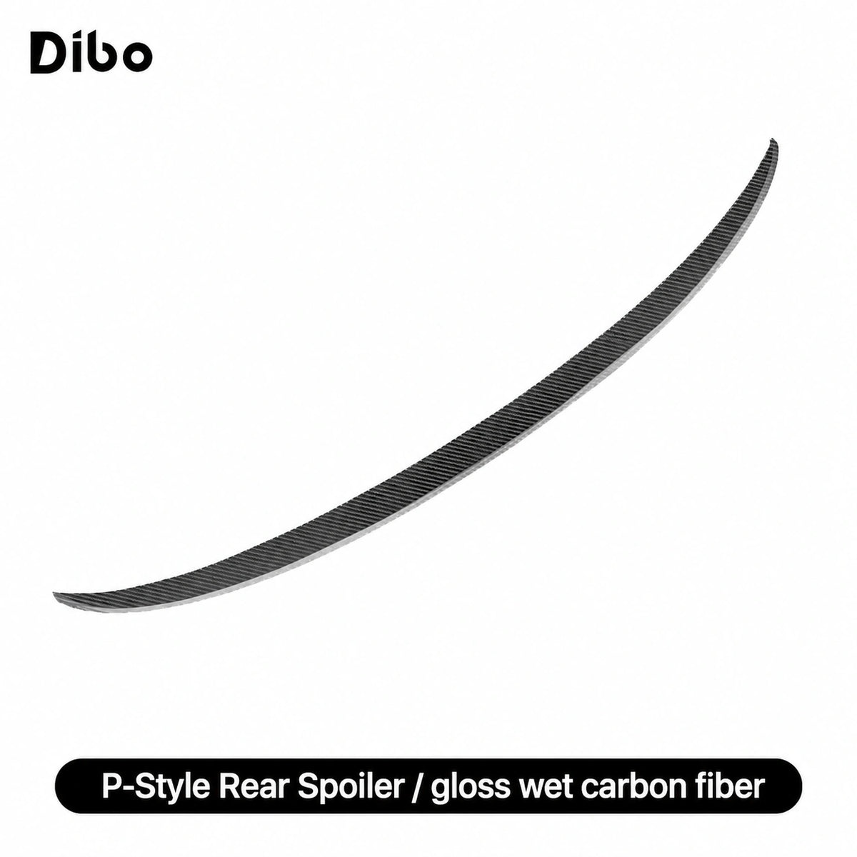 P-Style Rear Spoiler / gloss wet carbon fiber