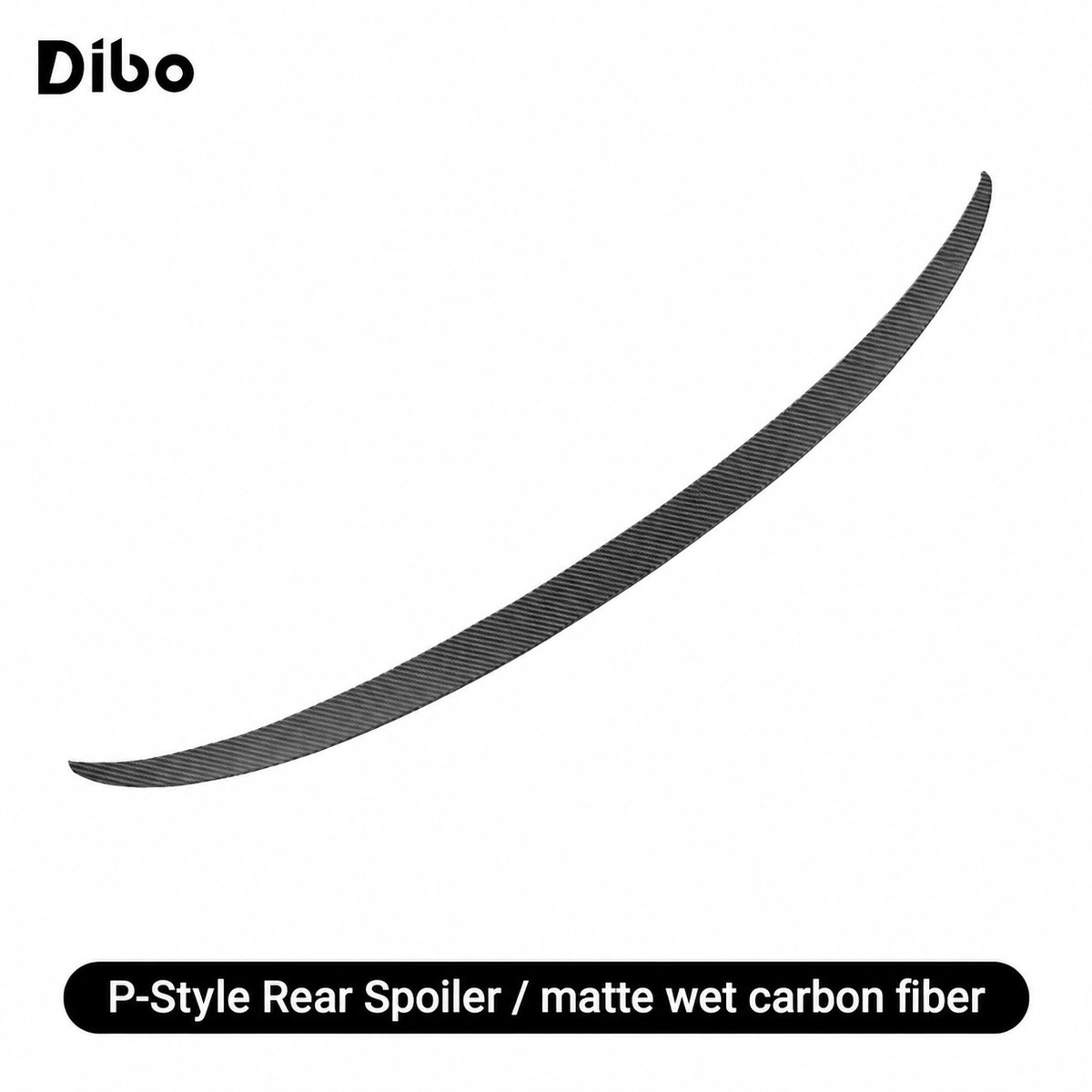 P-Style Rear Spoiler / matte wet carbon fiber