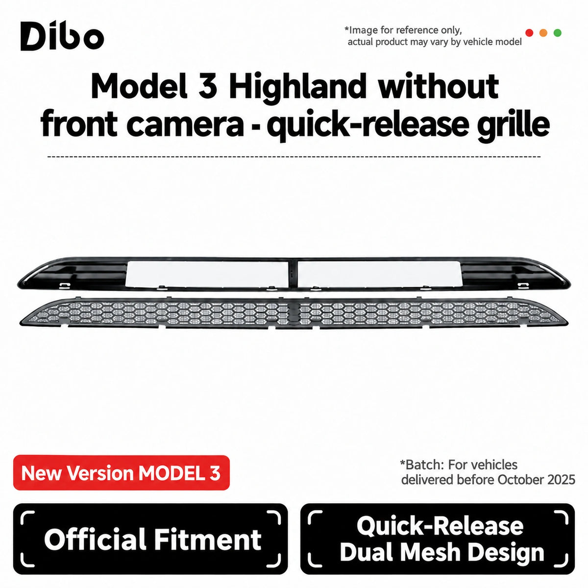 Model 3 Highland without front camera - quick-release grille