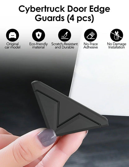 Silicone Door Edge Guards for Tesla Cybertruck 2024-On | Scratch-Resistant | No-Trace Adhesive | Easy Peel & Stick (4PCS)