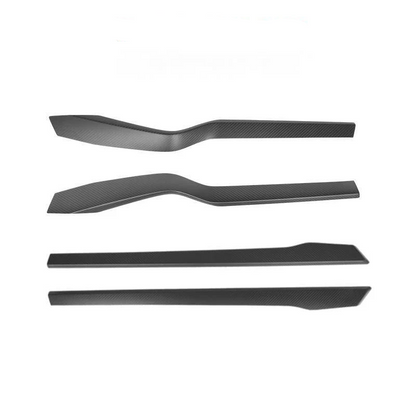 Dry Carbon Fiber Door Trim Overlay for Tesla Model S ModelX Model 3 ModeY (2021+) – Real Molded Carbon Fiber Interior Upgrade