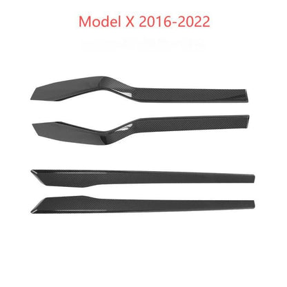 Dry Carbon Fiber Door Trim Overlay for Tesla Model S ModelX Model 3 ModeY (2021+) – Real Molded Carbon Fiber Interior Upgrade