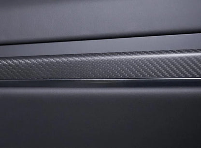 Dry Carbon Fiber Door Trim Overlay for Tesla Model S ModelX Model 3 ModeY (2021+) – Real Molded Carbon Fiber Interior Upgrade