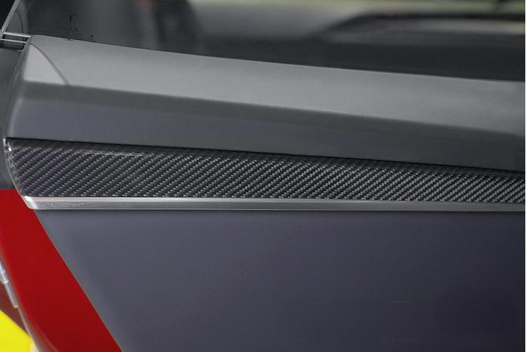 Dry Carbon Fiber Door Trim Overlay for Tesla Model S ModelX Model 3 ModeY (2021+) – Real Molded Carbon Fiber Interior Upgrade