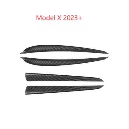 Dry Carbon Fiber Door Trim Overlay for Tesla Model S ModelX Model 3 ModeY (2021+) – Real Molded Carbon Fiber Interior Upgrade
