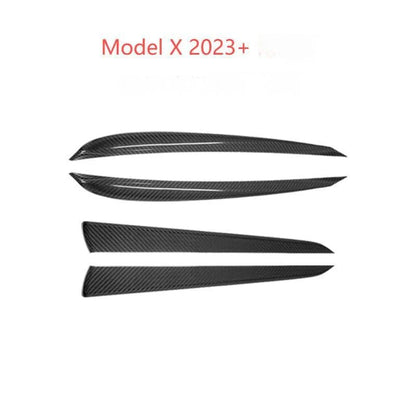 Dry Carbon Fiber Door Trim Overlay for Tesla Model S ModelX Model 3 ModeY (2021+) – Real Molded Carbon Fiber Interior Upgrade