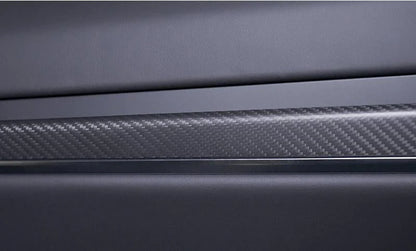 Dry Carbon Fiber Door Trim Overlay for Tesla Model S ModelX Model 3 ModeY (2021+) – Real Molded Carbon Fiber Interior Upgrade
