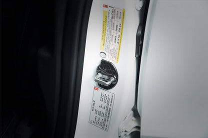 Carbon Fiber Door Lock Covers for Tesla Model 3 & Model Y – Gloss or Matte Finish, Peel & Stick Interior Trim Upgrade