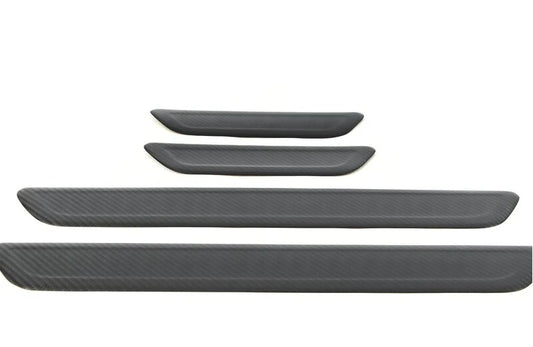 Tesla Model 3 & Model Y Carbon Fiber Door Sill Covers – Exact Fit, Peel & Stick Upgrade (Excludes 2024+ Highland & 2025+ Juniper Models)