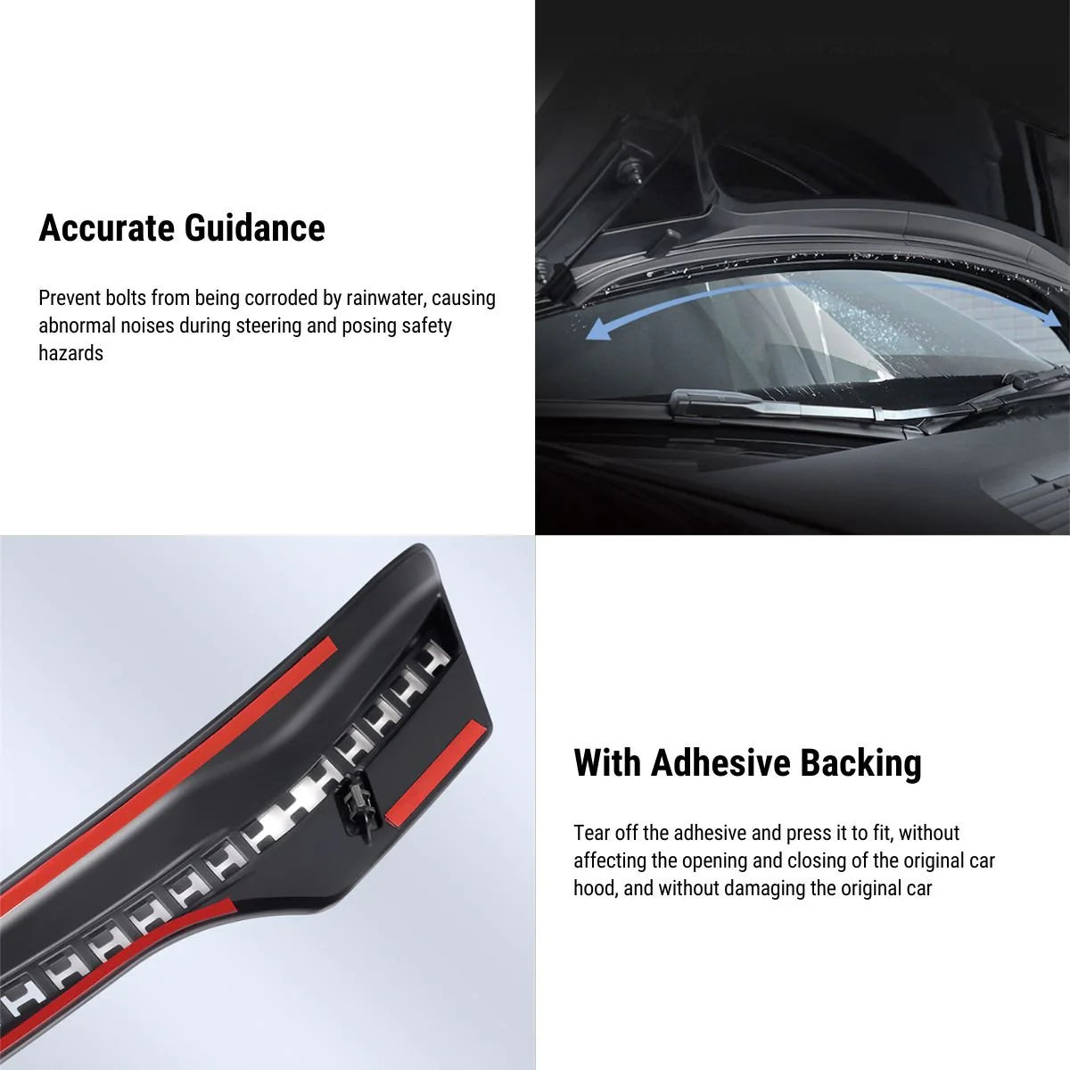 Double-Channel Waterproof Strip for Tesla Model Y 2020–2024 | All-Weather Seal Guard | ABS+Rubber Protective Gap Cover