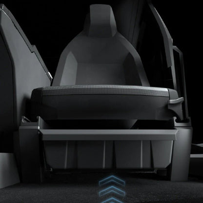 Drawer-Style TPE Under-Seat Storage Box for Tesla Cybertruck (2-Pack) | Custom Fit, Slide-Out Design, Washable & Odor-Free | 2024–Present