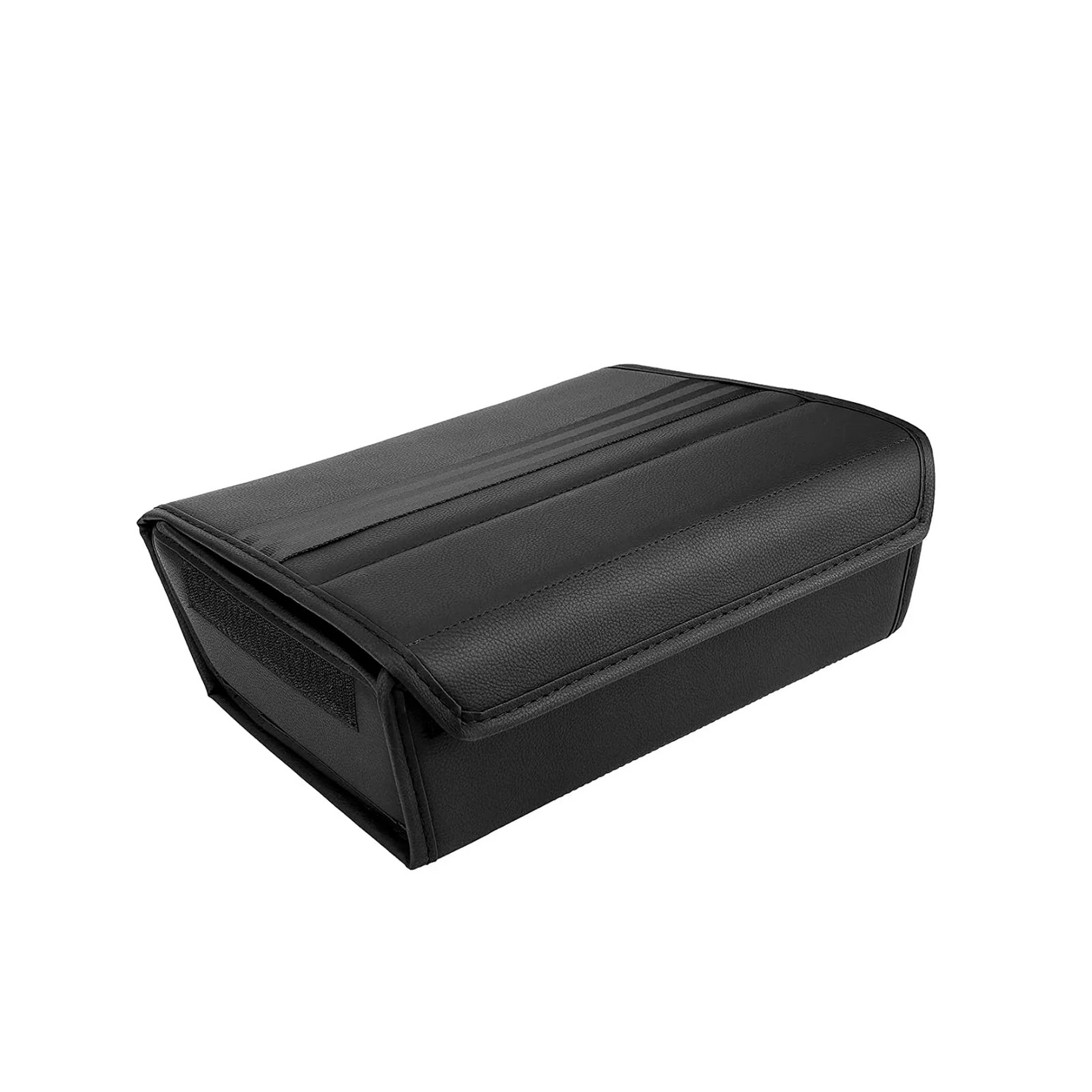 Under-Seat Storage Box Organizer for Tesla Model Y | Foldable Waterproof Leather Bin with Handle, Velcro Closure & Flip-Top Access (Driver & Passenger Side)