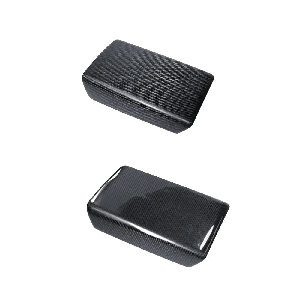 Dry Carbon Fiber Armrest Box Trim Cover for Tesla Cybertruck (2024–On) | Lightweight Interior Protection Upgrade