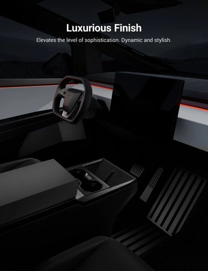 Dry Carbon Fiber Center Console Cup Holder Trim Cover for Tesla Cybertruck (2024–Present)