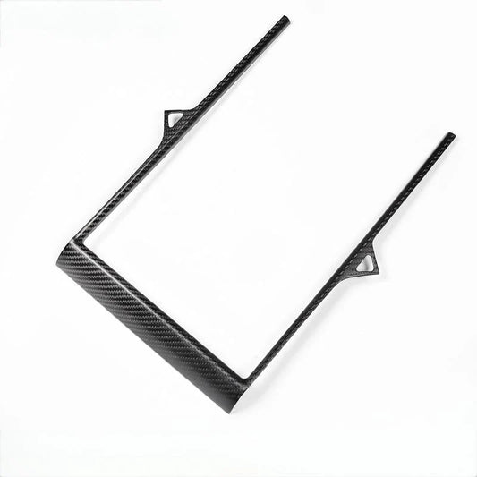 Dry Carbon Fiber Center Display Frame Overlay Trim for Tesla Model X/S (2012–2020)