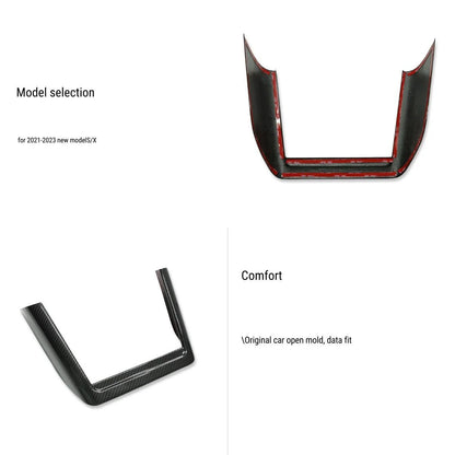 Dry Carbon Fiber Charging Board for Tesla Model S/X (2022–2025) – Lightweight, Scratch-Resistant Interior Upgrade