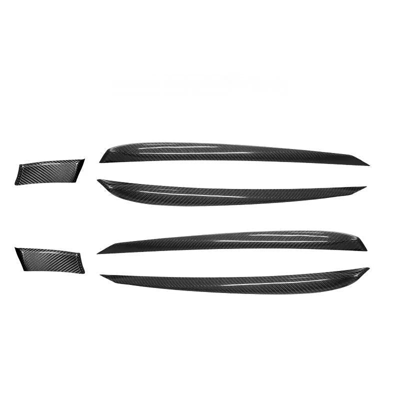 Dry Carbon Fiber Door Trim Overlay for Tesla Model S / Model X (2021+) | Interior Door Panel Upgrade