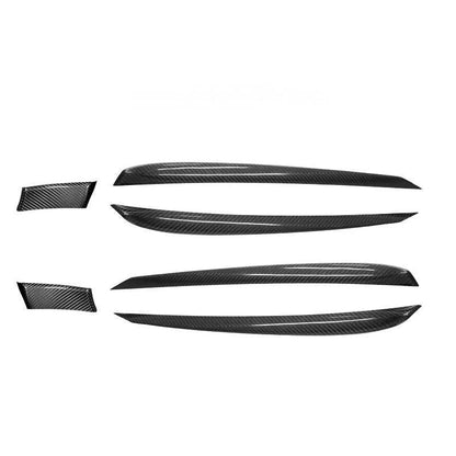 Dry Carbon Fiber Door Trim Overlay for Tesla Model S / Model X (2021+) | Interior Door Panel Upgrade