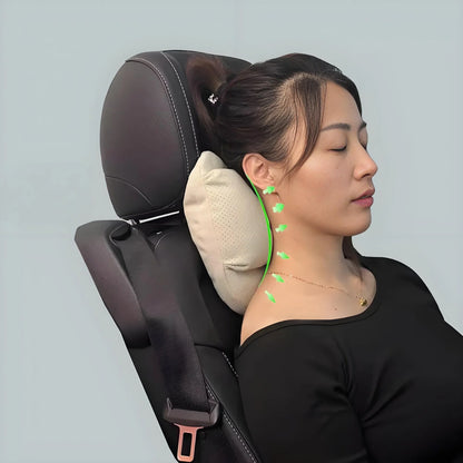 Dual-Layer Pressure Relief car seat Headrest merch Pillow for Tesla Model 3, Model Y, Model S, Model X (All Years) – Italian Brushed Fabric, Adjustable Cervical Support