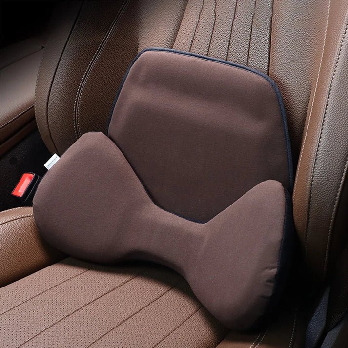 Ergonomic Alcantara Lumbar Support Pillow with Cooling Gel – All-Weather Back Cushion for Tesla Model X/Y/S/3 and Universal Vehicles