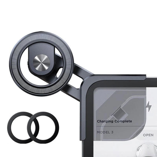 Tesla Model 3/Y Floating Screen Phone Holder, MagSafe-Compatible, 360° Adjustable, Stable ABS & Aluminum