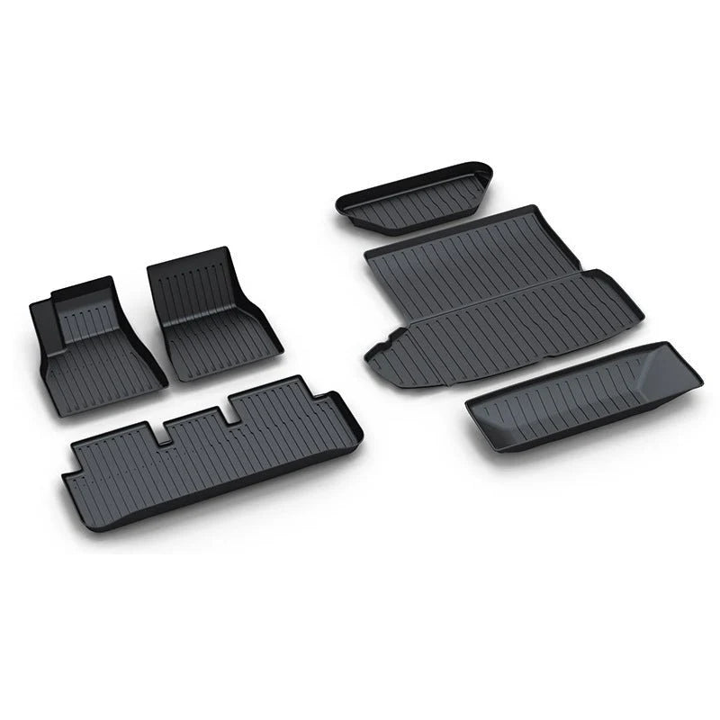 All-Weather Floor Mats for Tesla Model S (2021–2025, Left-Hand Drive) | Custom-Fit TPE Interior Liners with Frunk & Trunk Protection